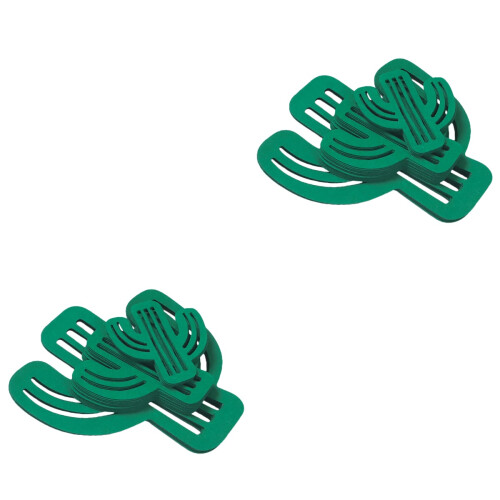 48Pièces Isolants Cactus Feutre Vert Pour Table À 2