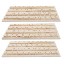 9Stk Holz Braille Alphabet Mit Für Blinde Kinder Lernset