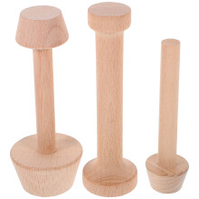 6Ud Moldes Dobles De Madera Khaki Para Tartas Uso Manual En Repostería