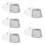 5Ud Bandejas Para Con Sellada Plata Transparente 11