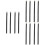 12Ud Pinceles Para Labial Y Corrector, Material Negro 7