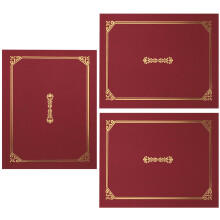 6Ud De Papel Para Documentos Y Diplomas Color Rojo Oscuro