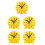 5Pcs Yellow Plastic Teaching Clock Kids Learning Time Educational Toy 7