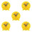 5Pcs Yellow Plastic Teaching Clock Kids Learning Time Educational Toy 3