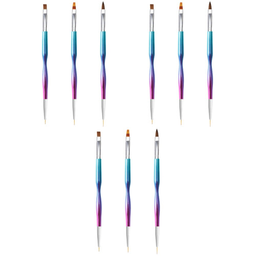 9Pièces Nail Art Double Embout Outils 2