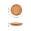 2Pcs Multipurpose Light Brown Wood Round Serving Plate for Food 2
