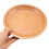 2Pcs Multipurpose Light Brown Wood Round Serving Plate for Food 4