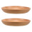 2Pcs Multipurpose Light Brown Wood Round Serving Plate for Food 10