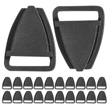 400Pcs Easy-Install Black Plastic Safety Strap Divider Buckles