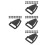 400Pcs Easy-Install Black Plastic Safety Strap Divider Buckles 10