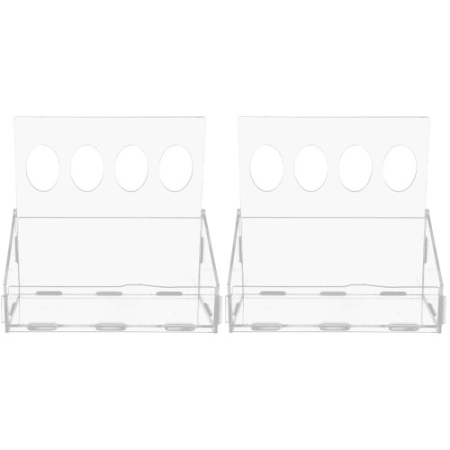 2Pcs Acrylic Birdcage Feeding Box Wear-Resistant Chicken Feeder 2
