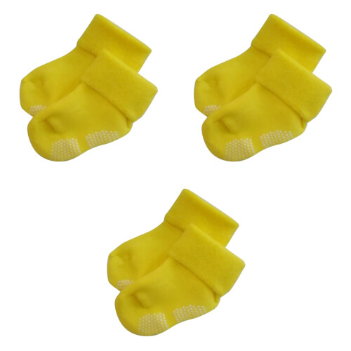 3Ud Calcetines Amarillos Para Bebés Y Cómodo 2