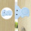 2Pcs Door Slam Preventer Sky-Blue Pinch Guard with Adjustable Angle 9