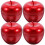 8Pcs Red Metal Apple Tin Boxes Creative Candy Storage Containers 1