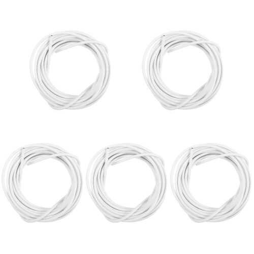 5Sets White Curtain Hanging System Kit with Wire Cable for Bed Canopy 2