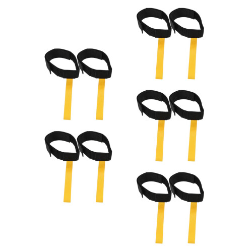 10Pcs Black PP Flipper Tether Straps High Visibility Secure Fin Leash 2