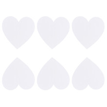 30Pcs White Heart Shape Artist Cotton Boards Portable Painting Tools