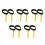 10Pcs Black PP Flipper Tether Straps High Visibility Secure Fin Leash 9
