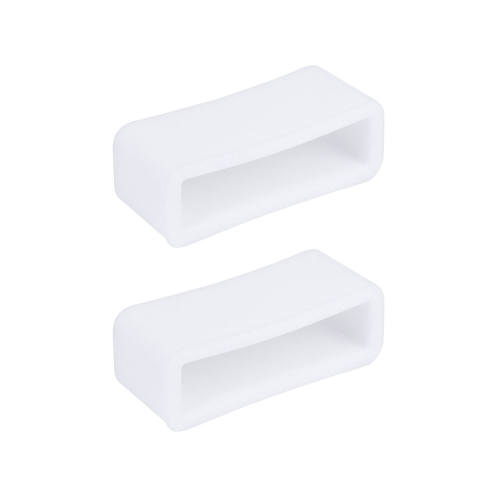 6Pcs Watch Band Loops Soft Silicone Rings For Easy Strap Fixing White 3591495192358