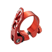 Bike Seat Clamp Quick Release Aluminium Alloy MTB Seat Post Mount 31.8mm 34.9mm Red