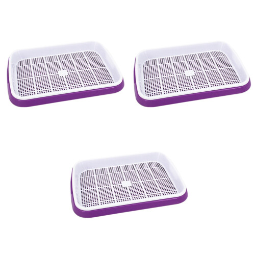 3Pcs Violet Grower Sprouter Trays with Grid Design for Seed Sprouting 2