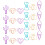 180Pièces Trombones Pratiques Multiformes Colorés Pour 1