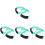 4Pcs Elastic Yoga Resistance Bands Green for Stretching and Exercise 4