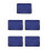 5Pcs Dustproof Protective Case Cover Dark Blue for 9