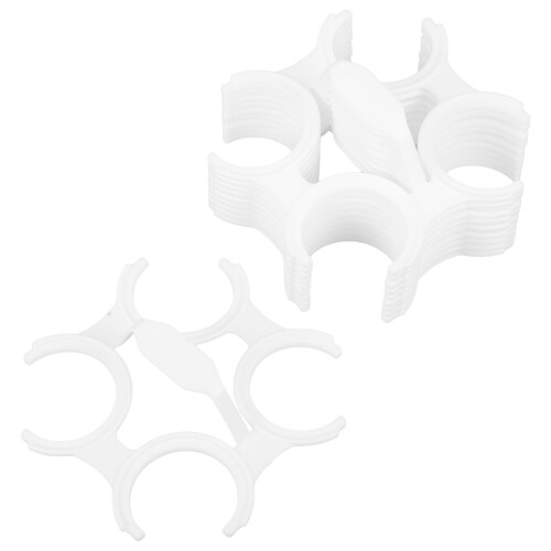 20Pièces Poignées Blanches Ergonomiques Pe Pour Porte-Bouteilles 1