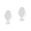 2Pcs Simple Vintage Oval Makeup Mirror Stable Beige Desktop Mirror 4