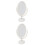 2Pcs Simple Vintage Oval Makeup Mirror Stable Beige Desktop Mirror 5