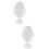2Pcs Simple Vintage Oval Makeup Mirror Stable Beige Desktop Mirror 7