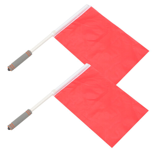 6Pcs Red Athletic Competition Flags Handheld Waving Flags for Soccer 1