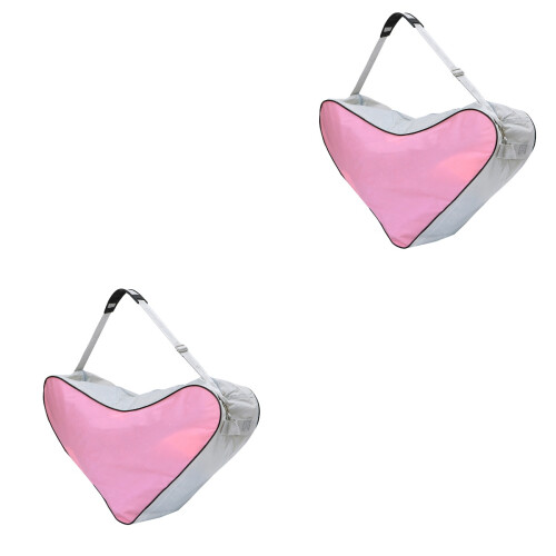 2Pcs Pink Bag for Roller and Ice Skates Storage Durable and Spacious 2