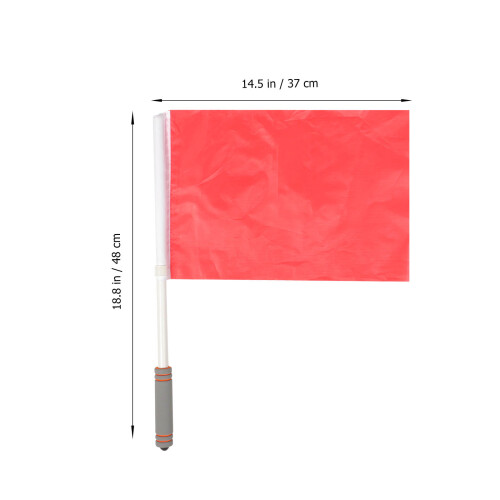 6Pcs Red Athletic Competition Flags Handheld Waving Flags for Soccer 2