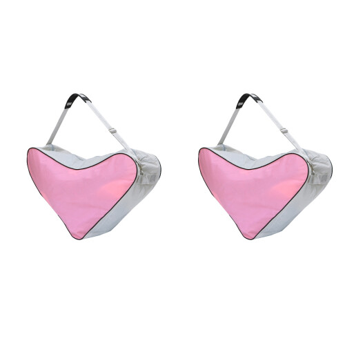 2Pcs Pink Bag for Roller and Ice Skates Storage Durable and Spacious 1