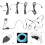 2Pcs Decorative Strip Light Blue Rubber Vehicle Ambient Lamp 11