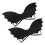 6Set Da Pipistrello in Eva Nero Per Bambini Feste E Halloween 2