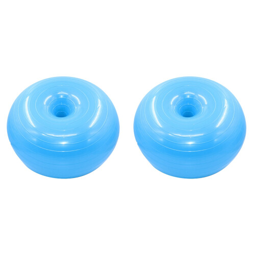 2Pcs Light Blue Yoga Auxiliary Donut Ball PVC Explosion- 1