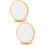 2Pcs Wooden Desktop Makeup Mirror Khaki Foldable Vanity Mirror 7