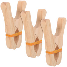 15Pz Fermateli Legno Beige Per Bambini, Asciugamani Spiaggia E Tessuti