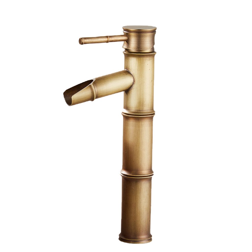 2Pcs Brown Copper Basin Faucet Bathroom Water Tap Mixer 3591263123614