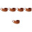 5Pcs Compact Brown Back Applicator for Even Tanning and Skincare 5