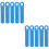 10Pcs Rubber Cue Storage Hangers Blue Pool Cue Wall Hanging Holders 8