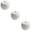 3Pcs Smooth Surface White Ceramic Bowl with Lid for Steamed Food 9