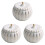 3Pcs Smooth Surface White Ceramic Bowl with Lid for Steamed Food 2