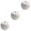 3Pcs Smooth Surface White Ceramic Bowl with Lid for Steamed Food 5