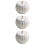 3Pcs Smooth Surface White Ceramic Bowl with Lid for Steamed Food 8