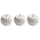 3Pcs Smooth Surface White Ceramic Bowl with Lid for Steamed Food 4