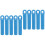 10Pcs Rubber Cue Storage Hangers Blue Pool Cue Wall Hanging Holders 6